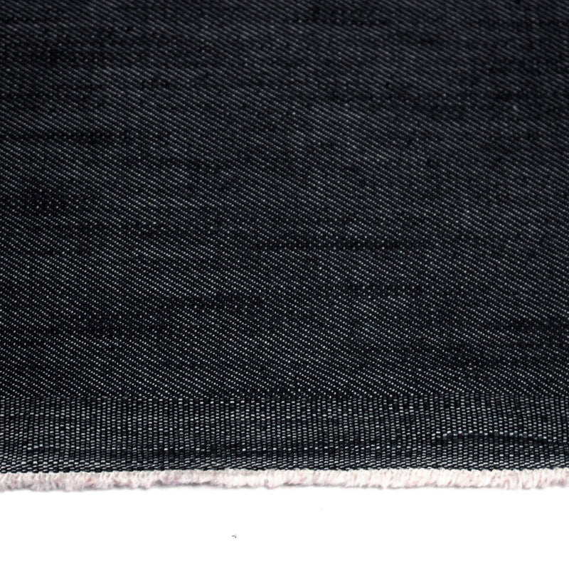 Tissu DENIM coton élasthanne bleu nuit - Fabrication italienne - tissuspipi.com