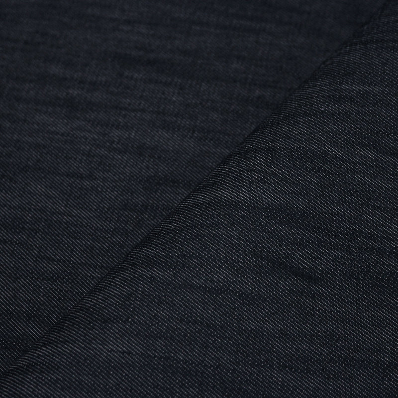 Tissu DENIM coton élasthanne bleu nuit - Fabrication italienne - tissuspipi.com