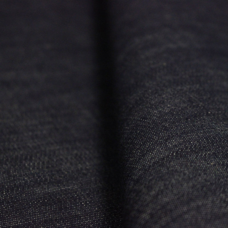 Tissu DENIM brut coton élasthanne bleu marine - Fabrication italienne - tissuspipi.com