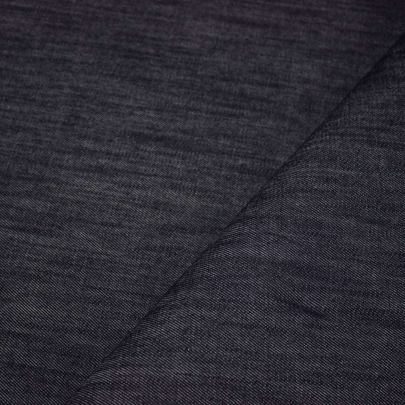 Tissu DENIM brut coton élasthanne bleu marine - Fabrication italienne - tissuspipi.com