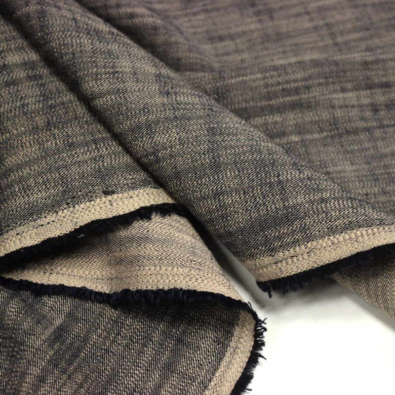 Tissu DENIM souple coton bleu rosé - Fabrication italienne - tissuspipi.com