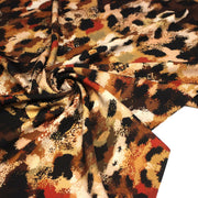 Tissu Viscose fluide GEPI, motif pelage caramel, sable, chocolat, noir - STANDARD 100 OEKO - TEX - tissuspipi.com