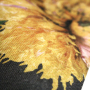 Tissu de coton demi - natté ROMANTISME aux grandes fleurs jaunes, roses et blanches - OEKO - TEX - tissuspipi.com