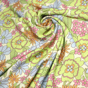 Tissu Viscose fluide floral Seventies pastel - STANDARD 100 OEKO - TEX - tissuspipi.com