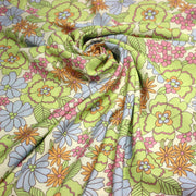 Tissu Viscose fluide floral Seventies pastel - STANDARD 100 OEKO - TEX - tissuspipi.com