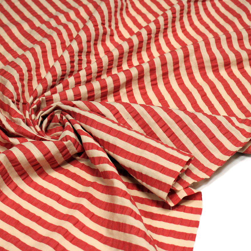 Tissu seersucker coton rayures 1cm : nombreuses couleurs estivales et fluo ! - STANDARD 100 OEKO - TEX - tissuspipi.com
