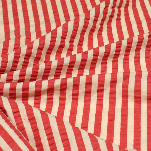 Tissu seersucker coton rayures 1cm : nombreuses couleurs estivales et fluo ! - STANDARD 100 OEKO - TEX - tissuspipi.com