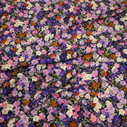 Tissu Viscose fluide ZATA floral parme et violet fond noir – STANDARD 100 OEKO - TEX - tissuspipi.com