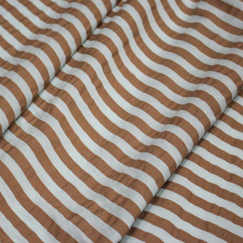 Tissu seersucker coton rayures 1cm : nombreuses couleurs estivales et fluo ! - STANDARD 100 OEKO - TEX - tissuspipi.com
