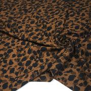 Tissu Viscose fluide KODKOD, motif pelage léopard marron, chocolat et noir - OEKO - TEX STANDARD 100 - tissuspipi.com