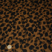 Tissu Viscose fluide KODKOD, motif pelage léopard marron, chocolat et noir - OEKO - TEX STANDARD 100 - tissuspipi.com