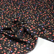 Tissu Viscose fluide FLAVIE floral multicolore fond gris anthracite – STANDARD 100 OEKO - TEX - tissuspipi.com