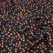 Tissu Viscose fluide FLAVIE floral multicolore fond gris anthracite – STANDARD 100 OEKO - TEX - tissuspipi.com