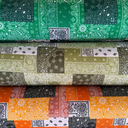 Tissu gabardine coton imprimée motif BANDANA paisley : nombreuses couleurs ! - OEKO-TEX STANDARD 100 - tissuspipi.com