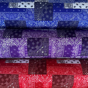 Tissu gabardine coton imprimée motif BANDANA paisley : nombreuses couleurs ! - OEKO-TEX STANDARD 100 - tissuspipi.com