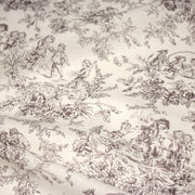Tissu coton renforcé TOILE DE JOUY LES BAMBINS, grande largeur 280cm : bleu ou grège - OEKO - TEX - tissuspipi.com