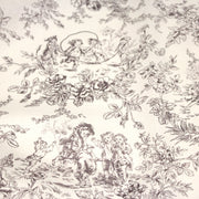 Tissu coton renforcé TOILE DE JOUY LES BAMBINS, grande largeur 280cm : bleu ou grège - OEKO - TEX - tissuspipi.com