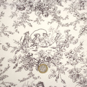Tissu coton renforcé TOILE DE JOUY LES BAMBINS, grande largeur 280cm : bleu ou grège - OEKO - TEX - tissuspipi.com