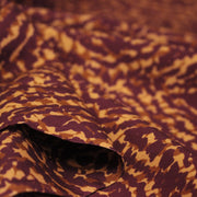 Tissu Viscose fluide ASSA arabesques rouge bordeaux fond ocre – STANDARD 100 OEKO - TEX - tissuspipi.com