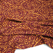 Tissu Viscose fluide ASSA arabesques rouge bordeaux fond ocre – STANDARD 100 OEKO - TEX - tissuspipi.com
