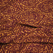 Tissu Viscose fluide ASSA arabesques rouge bordeaux fond ocre – STANDARD 100 OEKO - TEX - tissuspipi.com