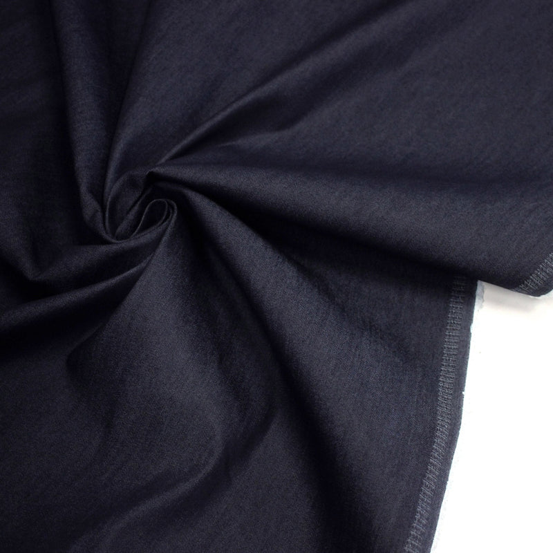 Tissu DENIM bleu brut, coton élasthanne - Fabrication italienne - tissuspipi.com