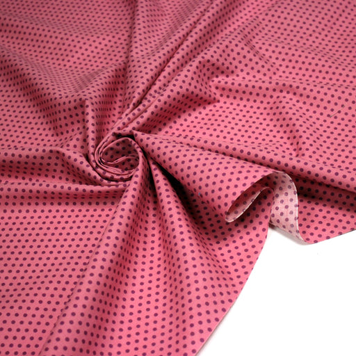 Tissu popeline rose à pois magenta 3mm - COLLECTION POLKA DOT - tissuspipi.com