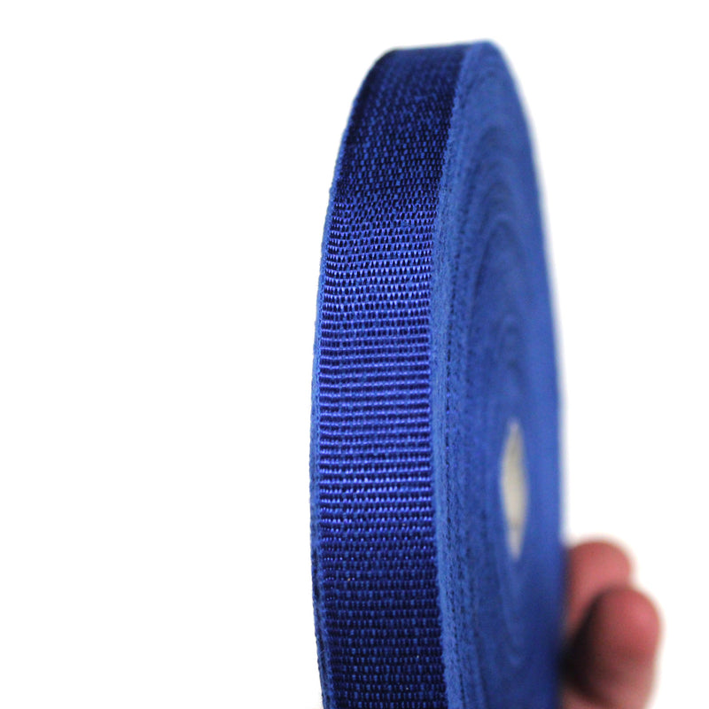 Ruban gros grain bleu roi 14mm - Galette de 50 mètres - Fabrication française - tissuspipi.com