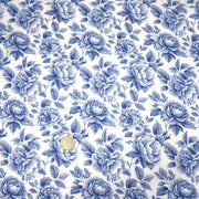 Tissu cotonnade HAMPTON BLOOM, motif britannique fleuri bleu ou rose - OEKO - TEX STANDARD 100 - tissuspipi.com