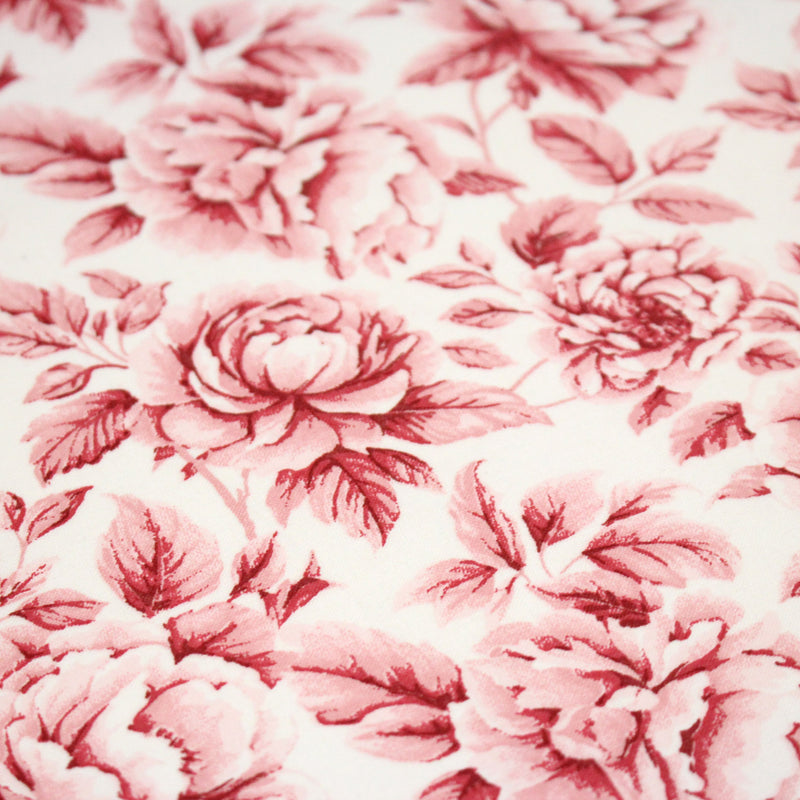 Tissu cotonnade HAMPTON BLOOM, motif britannique fleuri bleu ou rose - OEKO - TEX STANDARD 100 - tissuspipi.com