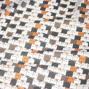 Tissu cotonnade KAWAII aux chats japonais blancs, gris et roux - OEKO - TEX - tissuspipi.com