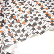 Tissu cotonnade KAWAII aux chats japonais blancs, gris et roux - OEKO - TEX - tissuspipi.com