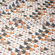 Tissu cotonnade KAWAII aux chats japonais blancs, gris et roux - OEKO - TEX - tissuspipi.com