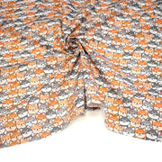 Tissu cotonnade KAWAII aux chiens japonais Shiba blancs, gris et roux, noeud papillon - OEKO - TEX - tissuspipi.com
