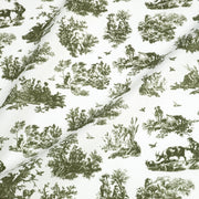 Tissu cotonnade Toile de Jouy OBER blanc : nombreuses couleurs - OEKO - TEX - tissuspipi.com