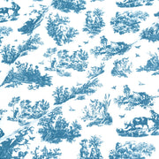 Tissu cotonnade Toile de Jouy OBER blanc : nombreuses couleurs - OEKO - TEX - tissuspipi.com