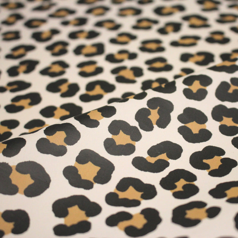 Tissu habillement imperméable, imprimé motif LEOPARD - tissuspipi.com