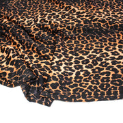Tissu habillement satin velours, imprimé motif LEOPARD - tissuspipi.com