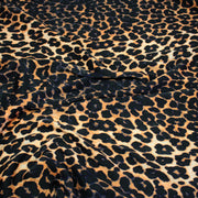 Tissu habillement satin velours, imprimé motif LEOPARD - tissuspipi.com