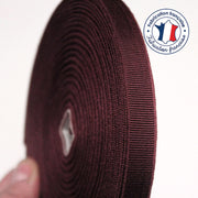 Ruban gros grain rouge bordeaux 12mm - Galette de 50 mètres - Fabrication française - tissuspipi.com