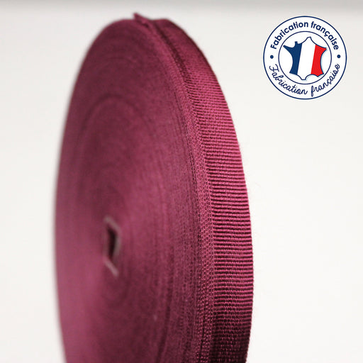 Ruban gros grain rose byzantin 12mm - Galette de 50 mètres - Fabrication française - tissuspipi.com