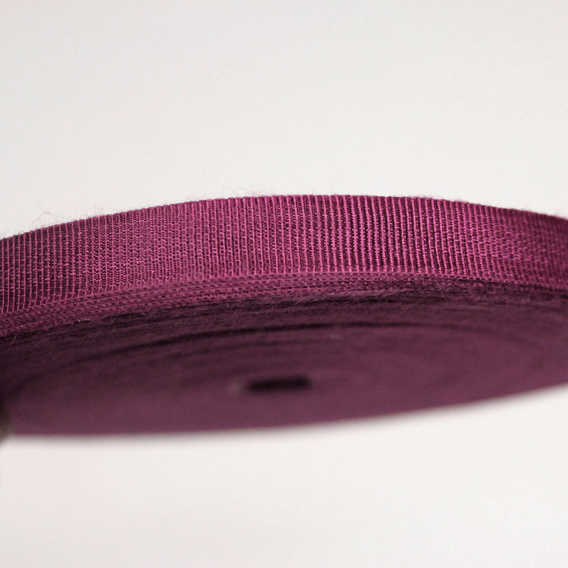 Ruban gros grain rose byzantin 12mm - Galette de 50 mètres - Fabrication française - tissuspipi.com