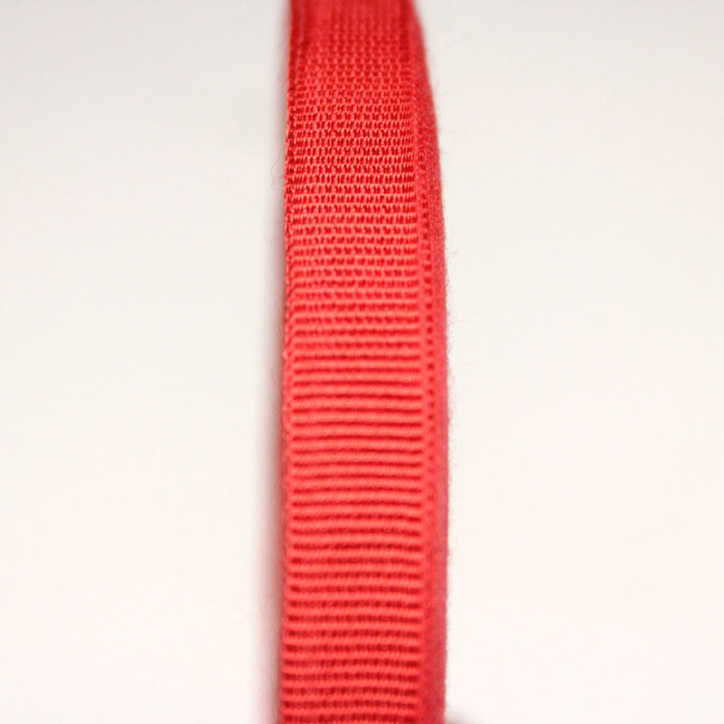 Ruban gros grain rouge 10mm - Galette de 50 mètres - Fabrication française - tissuspipi.com