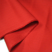 Tissu sergé de rouge uni aux fins fins liserés gris - 325gr/m2 - ON DESTOCKE ! - tissuspipi.com