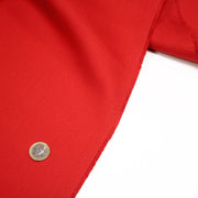 Tissu sergé de rouge uni aux fins fins liserés gris - 325gr/m2 - ON DESTOCKE ! - tissuspipi.com
