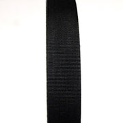 Ruban gros grain noir 25mm - Galette de 50 mètres - Fabrication française - tissuspipi.com