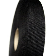 Ruban gros grain noir 25mm - Galette de 50 mètres - Fabrication française - tissuspipi.com
