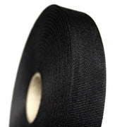 Ruban gros grain noir 25mm - Galette de 50 mètres - Fabrication française - tissuspipi.com