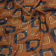 Tissu coton fin imprimé INDIENNES, losanges ocres et bleus - STANDARD 100 OEKO - TEX - tissuspipi.com