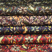 Tissu habillement satin duchesse, imprimé fleur indien multicolore : nombreuses couleurs - tissuspipi.com
